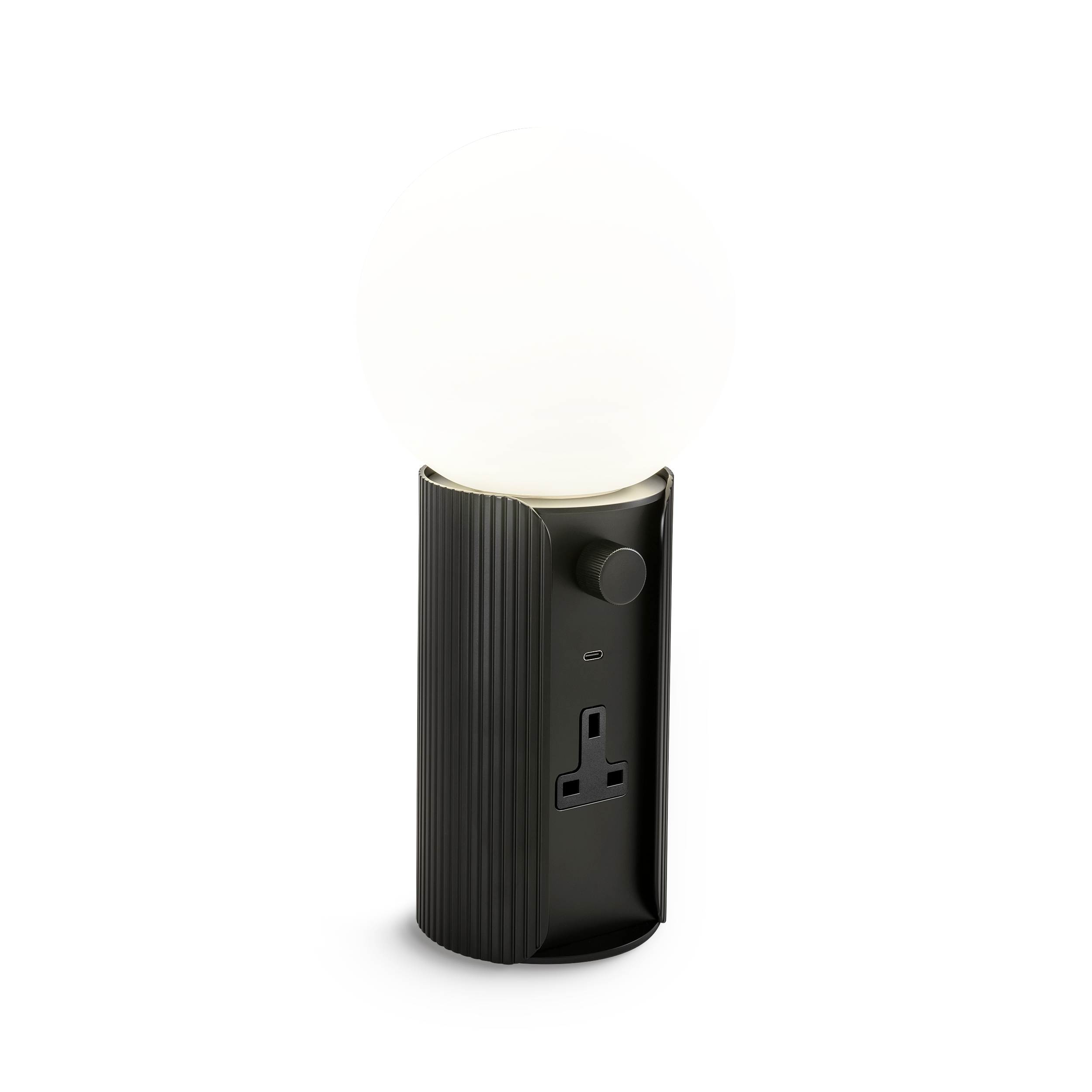 ct-11-tl-cv3-bl-primary Compact black table lamp with opal glass TKG03 - Image 1