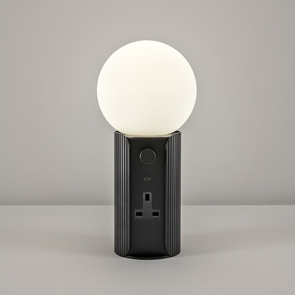 ct-11-tl-cv3-bl-secondary Compact black table lamp with opal glass TKG03 - Image 2
