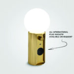 Compact brass table lamp with opal glass TBG02 - Image 3