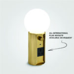 Compact brass table lamp with opal glass TBG02 - Image 5