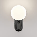 Compact black wall lamp with opal glass WKG03 - Image 2