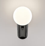 Compact black wall lamp with opal glass WKG04 - Image 2