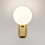 Compact brass wall lamp with opal glass WBG02 - Image 2