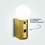 Compact brass wall lamp with opal glass WBG03 - Image 5
