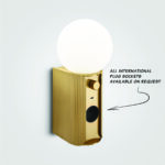 Compact brass wall lamp with opal glass WBG03 - Image 6