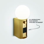 Compact brass wall lamp with opal glass WBG03 - Image 7