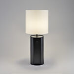 Modern black table lamp with reeded detail TKR01 - Image 3