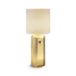 Modern brass table lamp with reeded detail TBR01