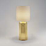 Modern brass table lamp with reeded detail TBR02 - Image 3