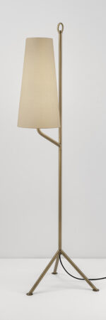 Retro bronze floor lamp with fabric shade FBF03 - Image 3
