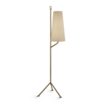 Retro bronze floor lamp with fabric shade FBF03