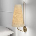 Retro bronze wall lamp with fabric shade WBF04 - Image 3