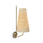 Retro bronze wall lamp with fabric shade WBF04