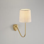 Minimalist champagne gold wall lamp with ring frame WBR03 - Image 2