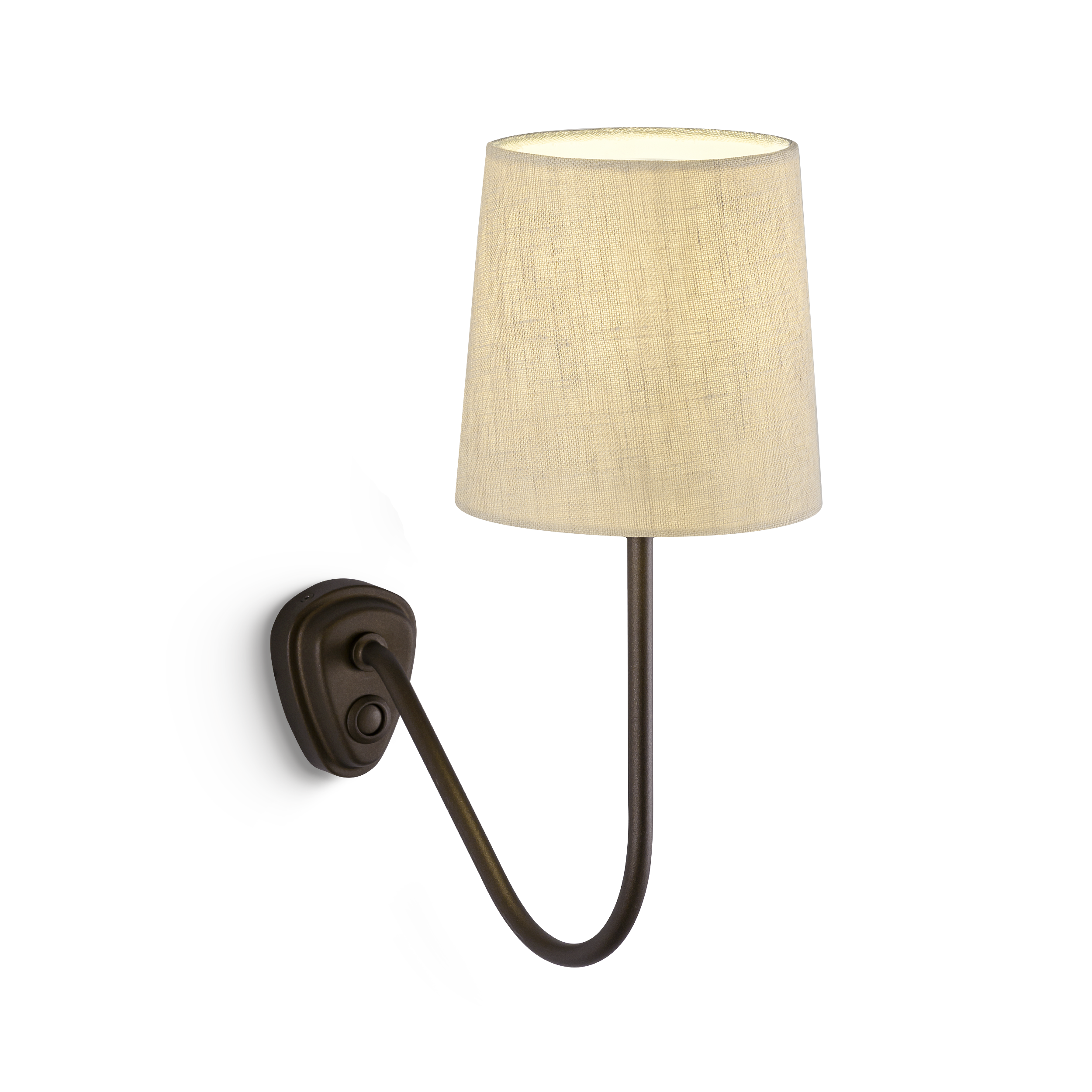 de-68-w1-sw-pbz-primary Minimalist bronze wall lamp with ring frame WBR06 - Image 1