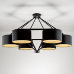 Decorative black custom ceiling light with ring frame CKR02 - Image 4