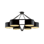 Decorative black custom ceiling light with ring frame CKR02