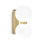 Modern bronze bathroom wall light with opal glass BBG02
