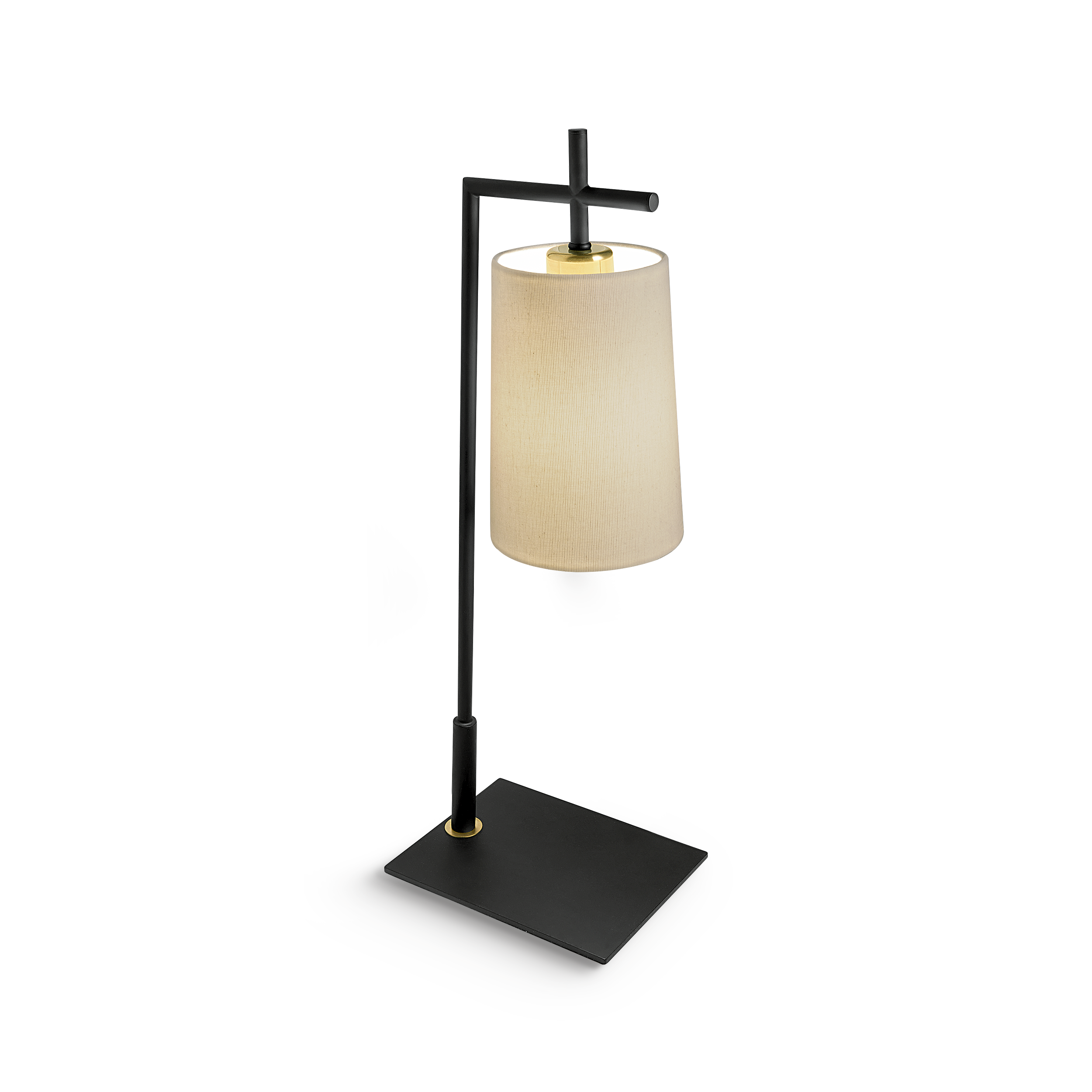 dw-6-tl-primary Minimalist brass desk lamp with fabric shade DBF02 - Image 1