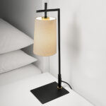 Minimalist brass desk lamp with fabric shade DBF02 - Image 2