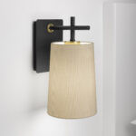 Modern brass wall lamp with fabric shade WBF01 - Image 3