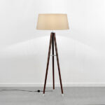 Modern chrome floor lamp with tripod base FCT01 - Image 2