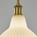 Retro black pendant light with ribbed detail CKR03 - Image 2