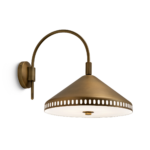 Modern brass wall sconce with opal diffuser WBG06