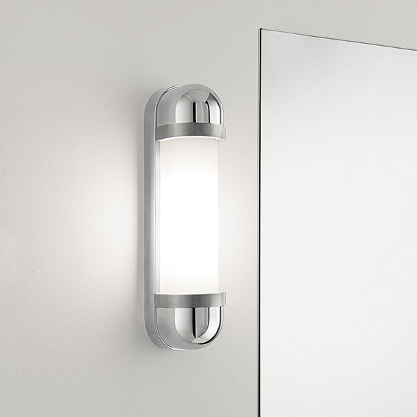 gm-66-w1-c-secondary Compact chrome bathroom wall light with opal glass BCG02 - Image 2