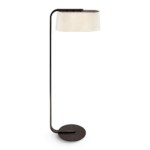 Minimalist black floor lamp with fabric shade FKF03