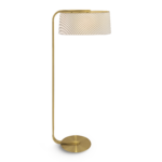 Minimalist bronze floor lamp with fabric shade FBF05