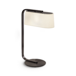 Minimalist black desk lamp with fabric shade DKF03