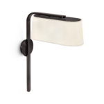 Modern black wall lamp with fabric shade WKF08