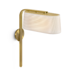 Modern bronze wall lamp with fabric shade WBF06