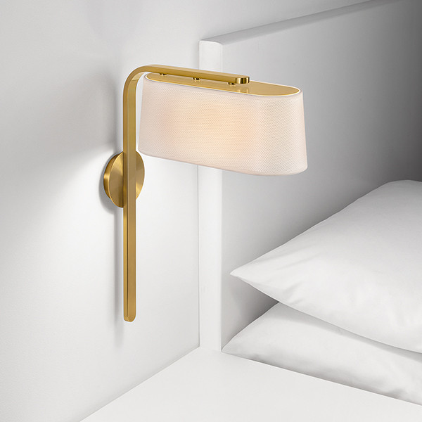 gr-5-w1-brb-secondary Modern bronze wall lamp with fabric shade WBF06 - Image 2