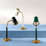Modern brass table lamp with mesh diffuser TBM01 - Image 2