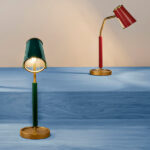 Modern brass table lamp with mesh diffuser TBM03 - Image 6
