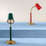 Modern brass table lamp with mesh diffuser TBM04 - Image 2