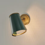 Modern brass wall lamp with mesh diffuser WBM03 - Image 2