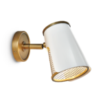 Modern brass wall lamp with mesh diffuser WBM02