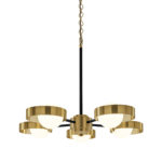 Decorative brass chandelier with opal glass CBG05