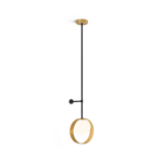 Decorative brass ceiling light with opal glass CBG06