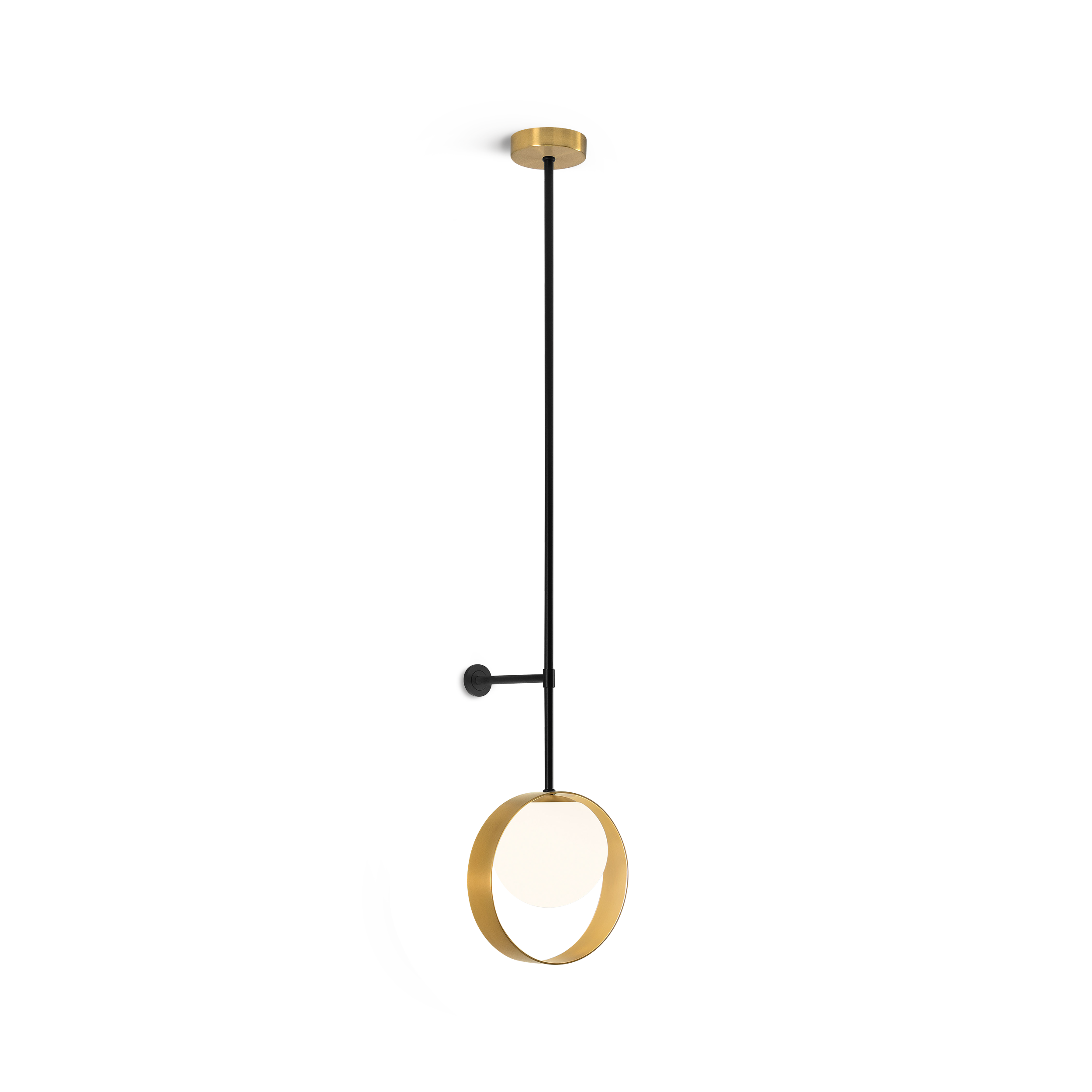 ha-150-fp-primary Decorative brass ceiling light with opal glass CBG06 - Image 1