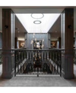 Decorative brass ceiling light with opal glass CBG07 - Image 4