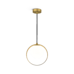 Decorative brass ceiling light with opal glass CBG07