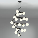 Custom custom chandelier with glass globes CNG01 - Image 10