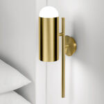 Decorative bronze wall lamp with opal glass WBG09 - Image 5