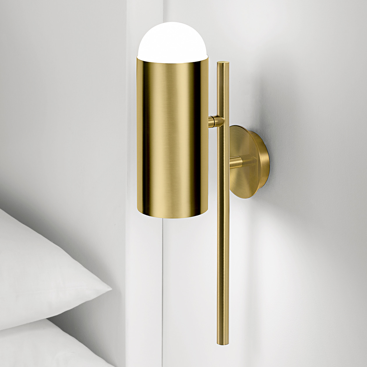 hy-77-w1-brb-3 Decorative bronze wall lamp with opal glass WBG09 - Image 5