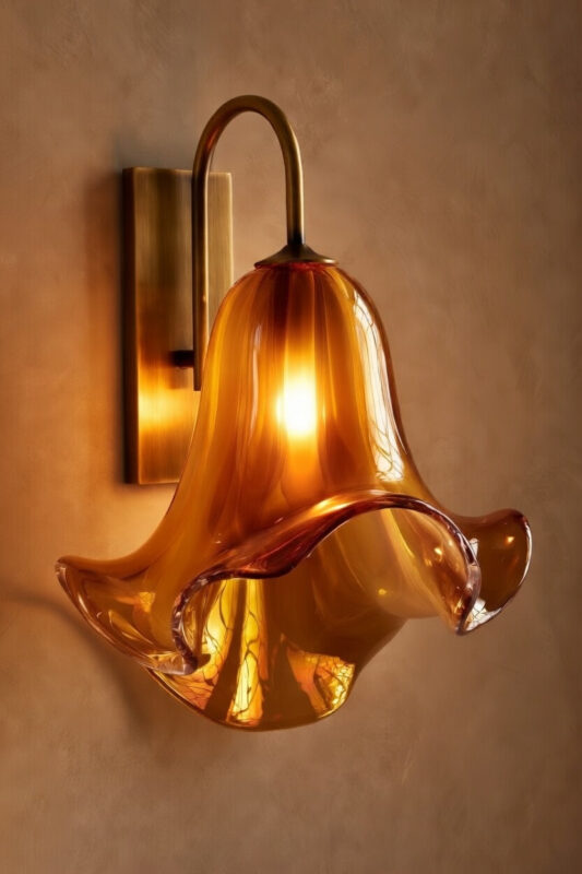 Murano Bell sconce amber