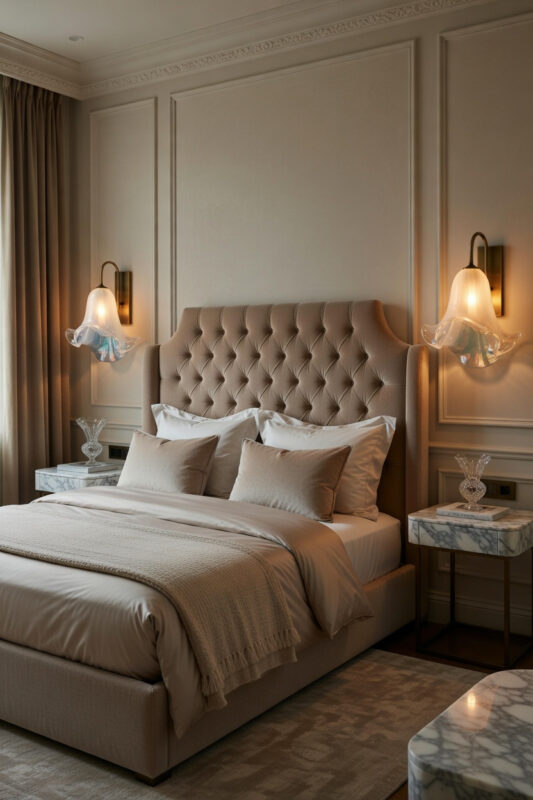 Opal glass bell sconce